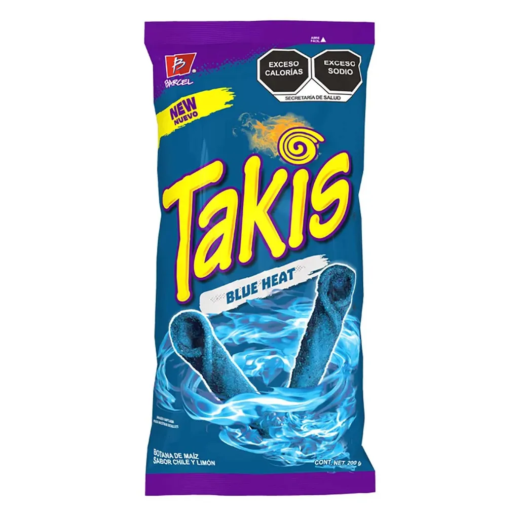 Takis Blue Heat 200g Hot Chilli Pepper Tortilla Chips Spicy Corn Chips Scharf Mexico